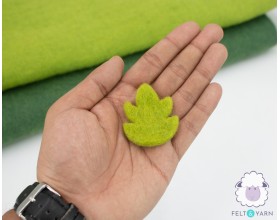 4cm Mini Spring Felt Leaf