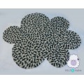 Black Felt Cloud Pebble Rug