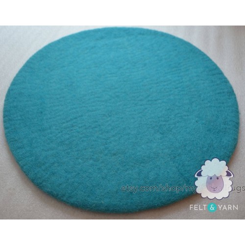 Teal Plain Sheet Rug