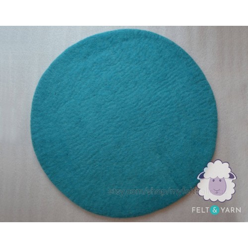 Teal Plain Sheet Rug