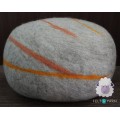 40cm Wool Felt Pouf | Felt Stone Pillow