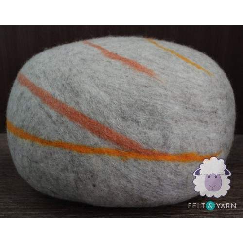 40cm Wool Felt Pouf | Felt Stone Pillow