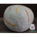40cm Wool Felt Pouf | Felt Stone Pillow