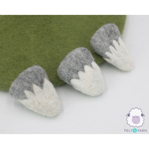 6x7cm Snowcap Felt Mountain