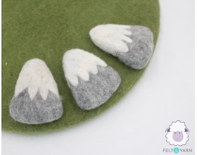 6x7cm Snowcap Felt Mountain