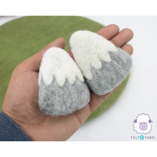 6x7cm Snowcap Felt Mountain