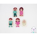 5 Members Family Wool Felt Puppets