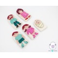 5 Members Family Wool Felt Puppets