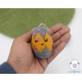 Felt Floral Design Easter Eggs