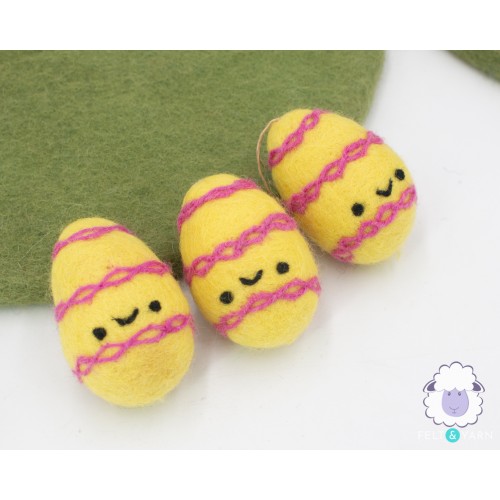 Smiley Felt Easter Egg Ornament