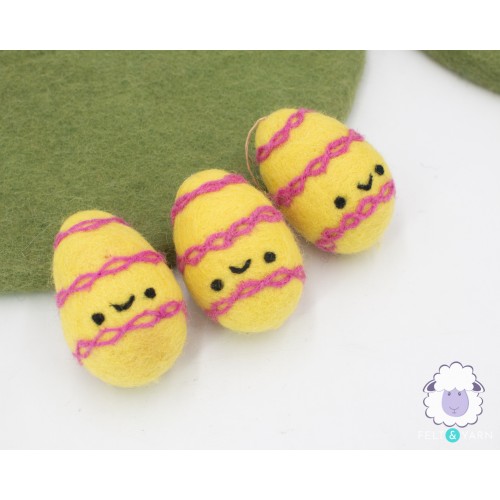 Smiley Felt Easter Egg Ornament