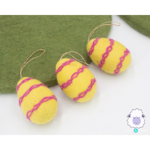 Smiley Felt Easter Egg Ornament
