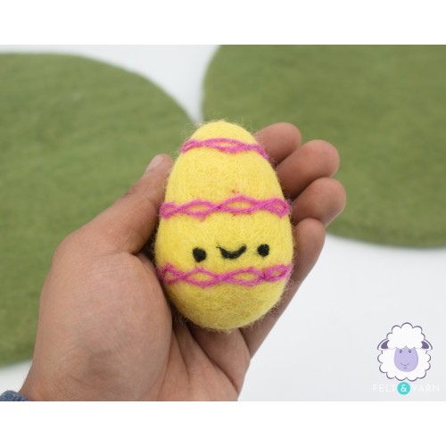 Smiley Felt Easter Egg Ornament