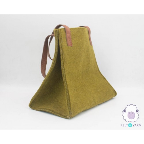 Green Felt Tote Bag