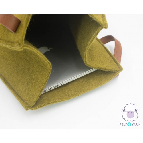 Green Felt Tote Bag