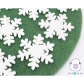 7cm White Felt Snowflakes