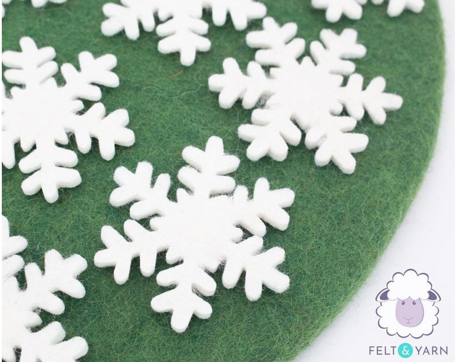 7cm Felt Snowflakes for Christmas - Free Shipping by Felt and Yarn