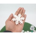 7cm White Felt Snowflakes