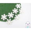 7cm White Felt Snowflakes