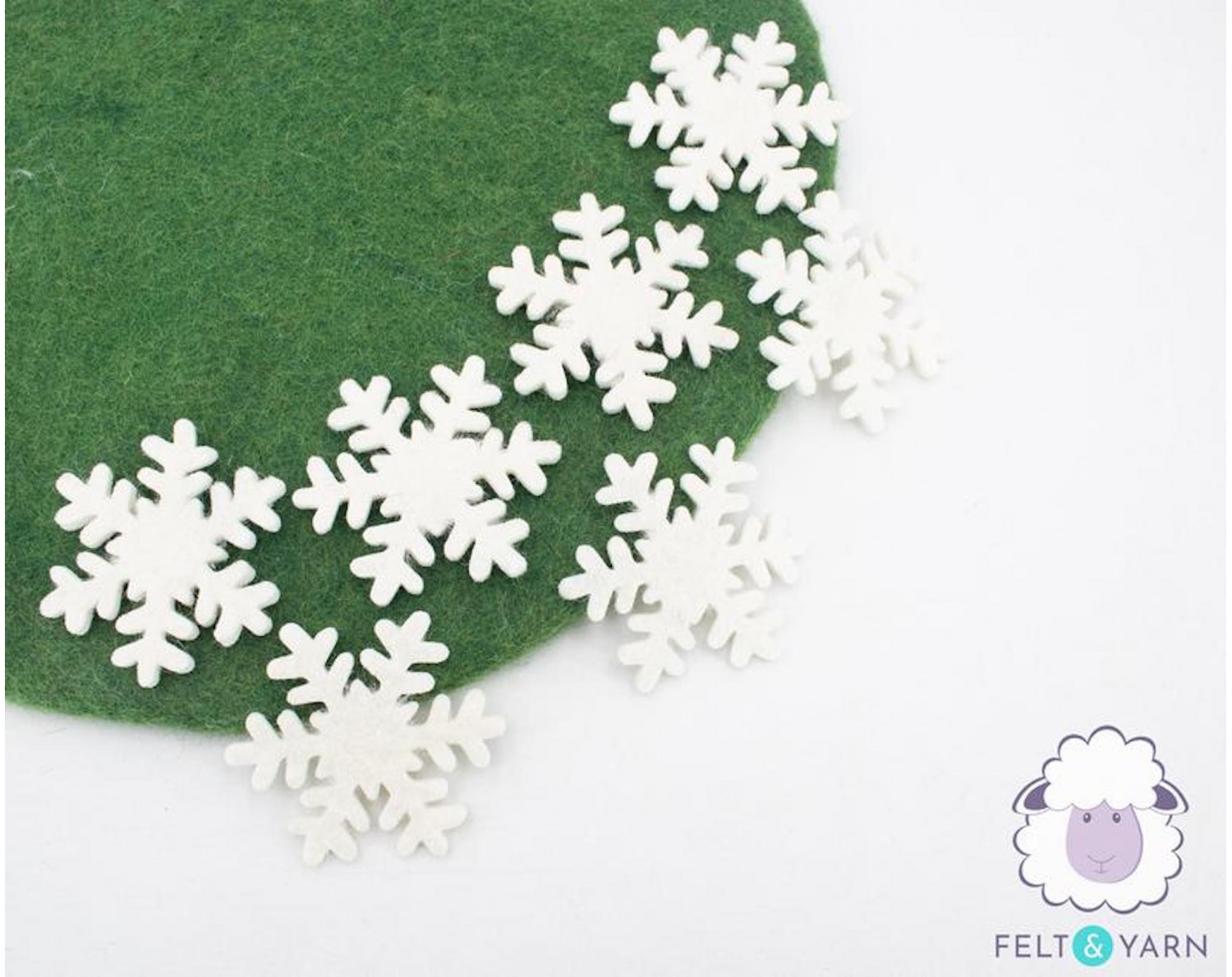 Die-Cut Felt Snowflakes (12 Pack) - Winter Woodland