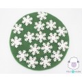 7cm White Felt Snowflakes