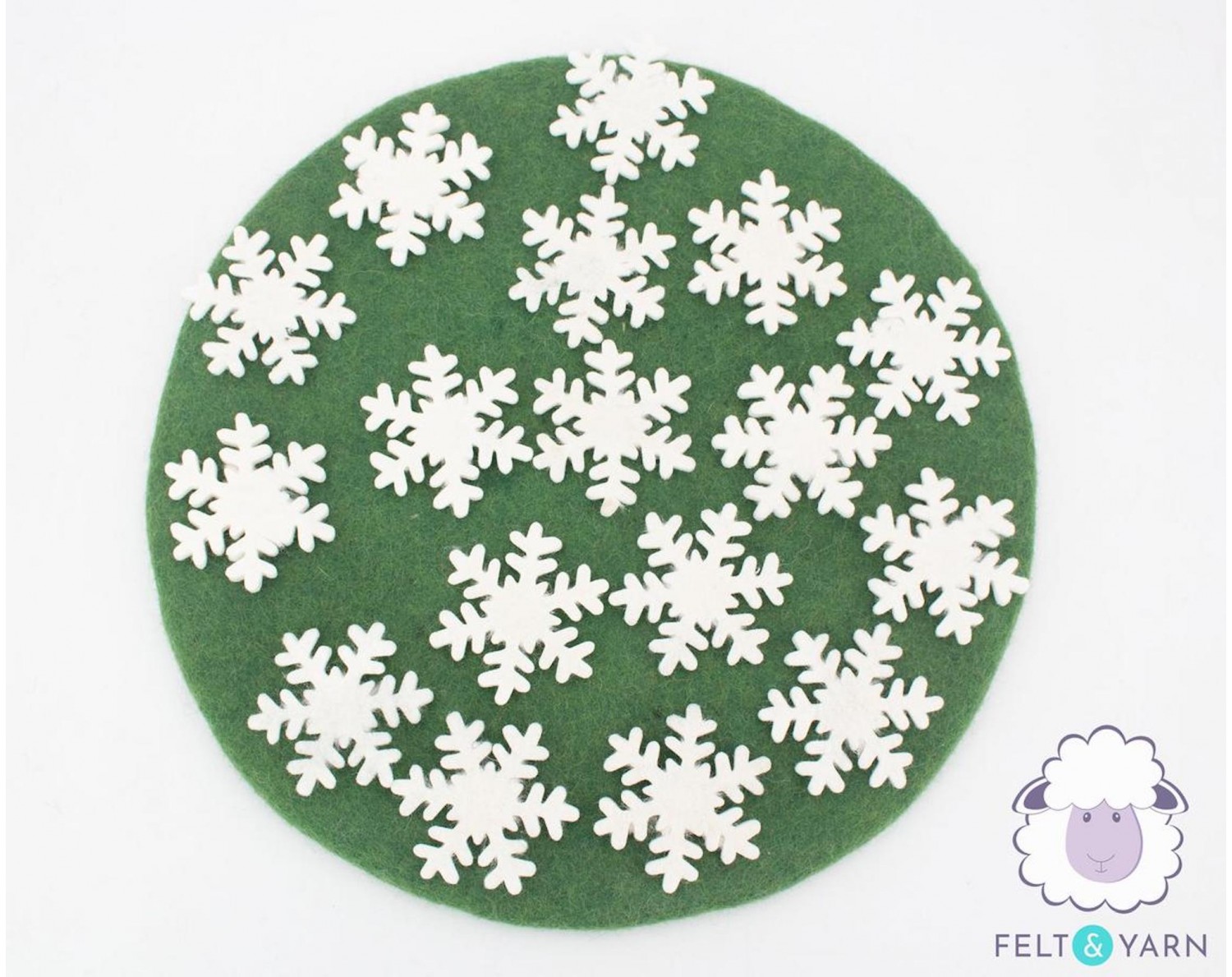 Wool Felt Snowflakes- White Christmas Winter Shapes- 100% Wool Felt –  Matthew + Mae