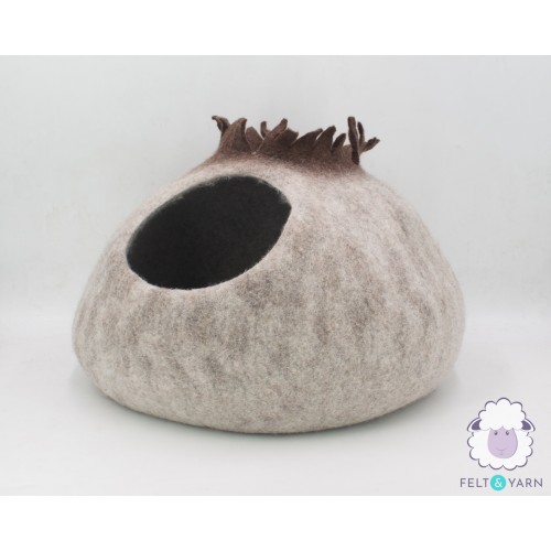 Jungle Tree Mushroom Felt Cat Cave