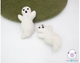 10x5cm Stitched White...