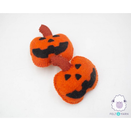 7cm Wool Felt Scary Monster Pumpkin