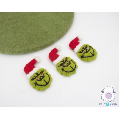 Handmade Christmas Felt Grinch Hat