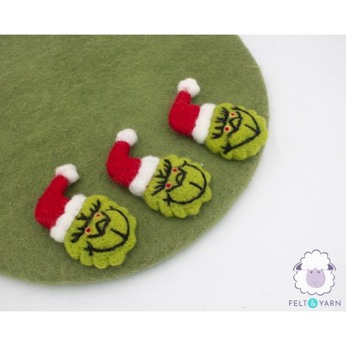 Handmade Christmas Felt Grinch Hat