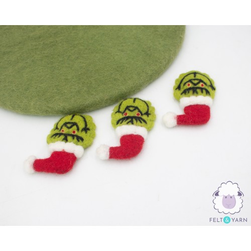 Handmade Christmas Felt Grinch Hat