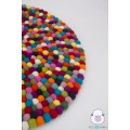 Fifteen Color Multicolor Felt Ball Rug