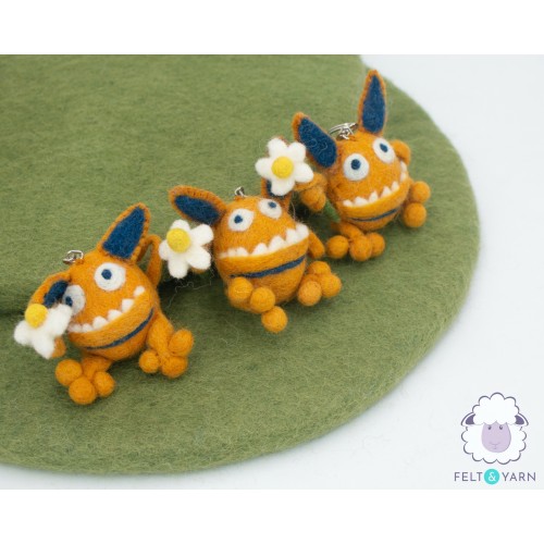 5cm Felt Monster Keyring