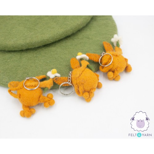 5cm Felt Monster Keyring