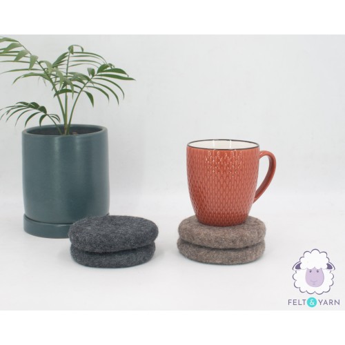 10cm Solid Color Felt Sheet Coaster
