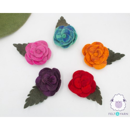 9cm Felt Flower Brooch
