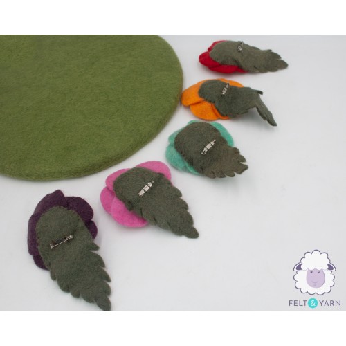 9cm Felt Flower Brooch