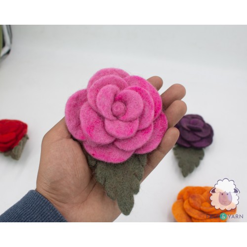 9cm Felt Flower Brooch