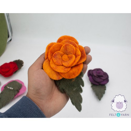 9cm Felt Flower Brooch