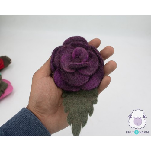 9cm Felt Flower Brooch