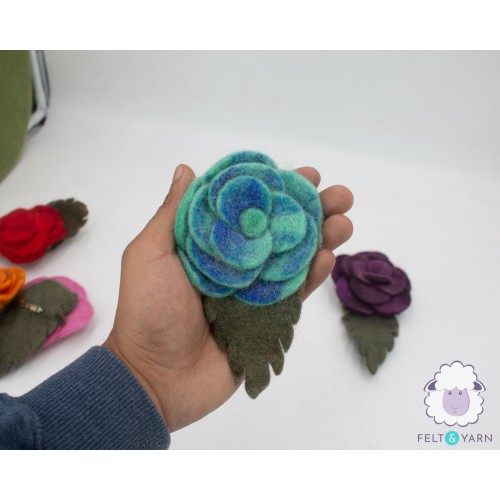 9cm Felt Flower Brooch