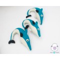 Stitched Felt Blue Dolphin