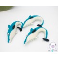 Stitched Felt Blue Dolphin