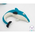 Stitched Felt Blue Dolphin