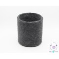 Tall Dark Grey Felt Basket
