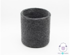 Tall Dark Grey Felt Basket