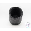 Tall Dark Grey Felt Basket