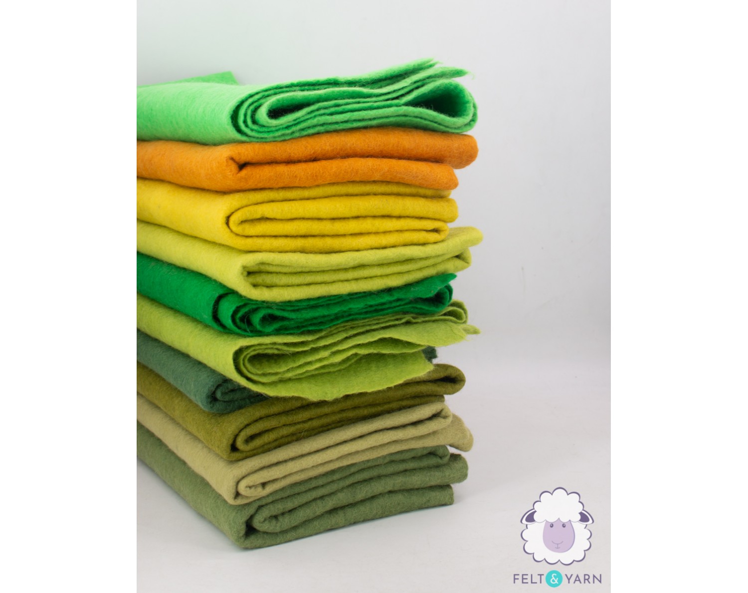 Green Yellow Geode - Acrylic Felt Sheets - American Felt & Craft