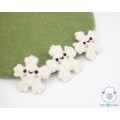 7cm Smily Felt Snowflakes Ornament